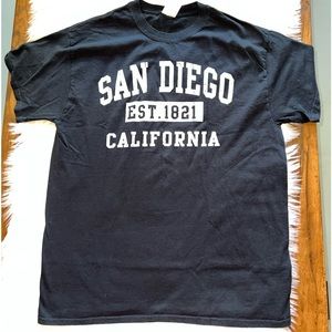 San Diego California graphic T-Shirt Unisex size Large Black